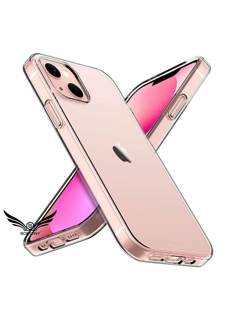 BORTONY - iPhone 14 Plus Protective Case Anti Scratch Clear TPU Precise Cutouts and Slim Fit Case Easy to Install Compatible with Apple iPhone 14 Plus 6.7 inch Transparent Cover - Image 1