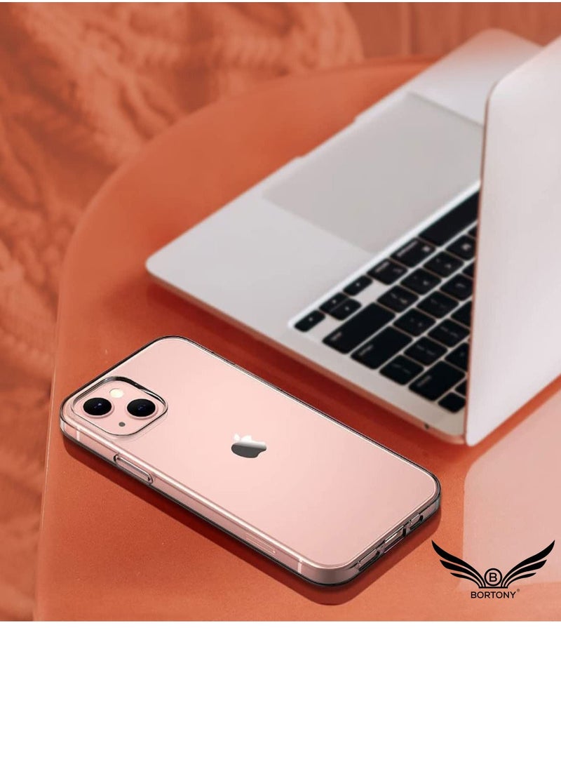 BORTONY - iPhone 14 Plus Protective Case Anti Scratch Clear TPU Precise Cutouts and Slim Fit Case Easy to Install Compatible with Apple iPhone 14 Plus 6.7 inch Transparent Cover - Image 1