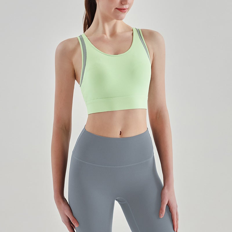Women's Push-Up Sports Bra – Breathable Vest-Style Yoga Bra with Fixed Straps - Image 4
