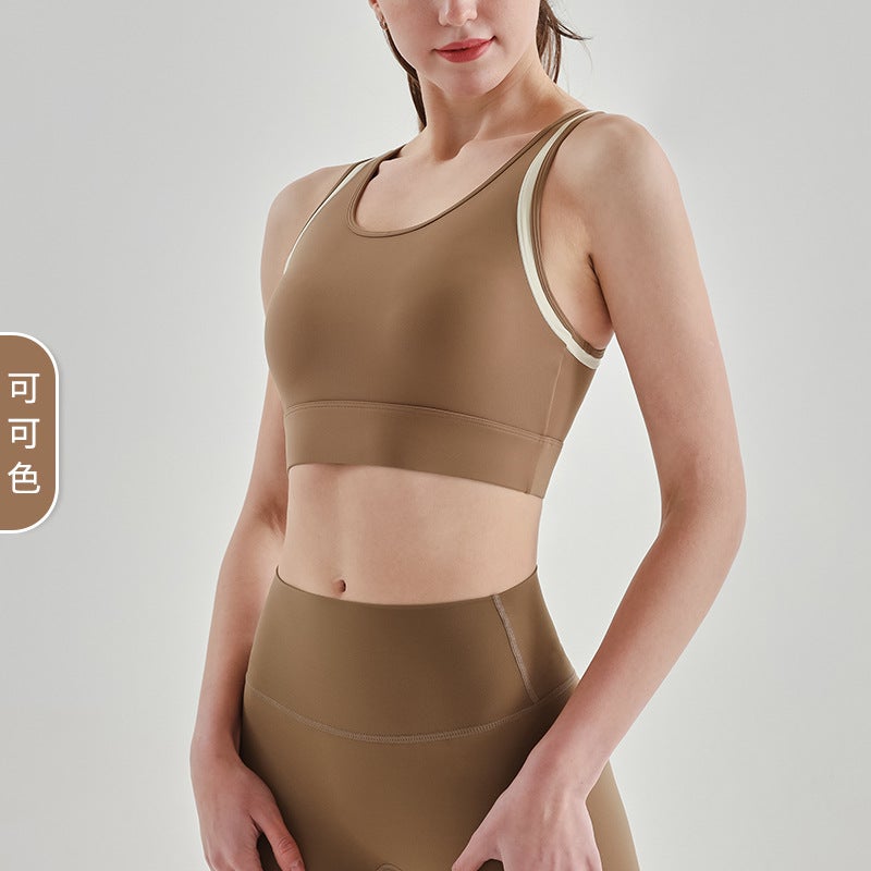 Women's Push-Up Sports Bra – Breathable Vest-Style Yoga Bra with Fixed Straps - Image 1
