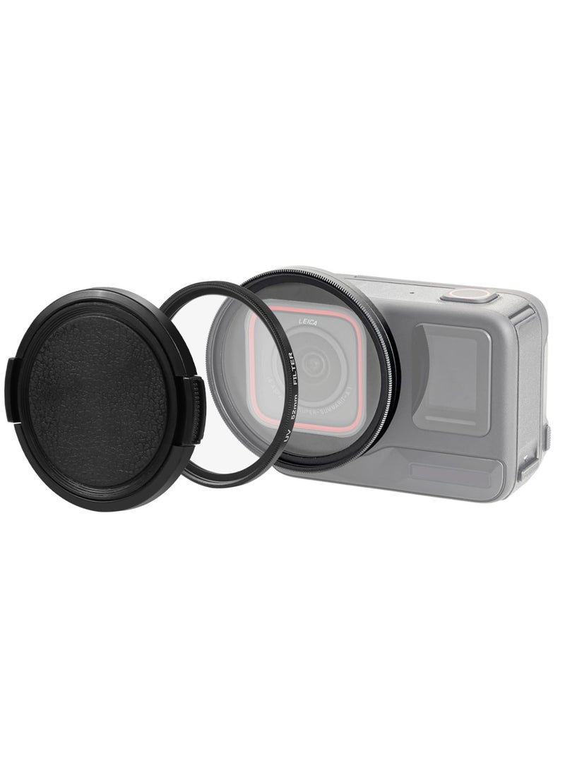 Lens Filter Kit for Insta360 Ace Pro, 52mm Filter Adapter Ring, Aluminum Alloy Lens Frame, Metal Protective Frame, UV Lens Cap Protection Cover for Insta360 Ace Pro Action Camera Accessories - Image 1