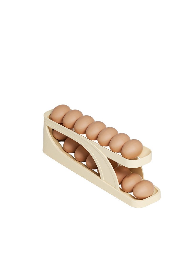 Y&D Kitchen Slide Type Special Double Layer Automatic Rolling Anti Drop Egg Storage Box  - Image 1