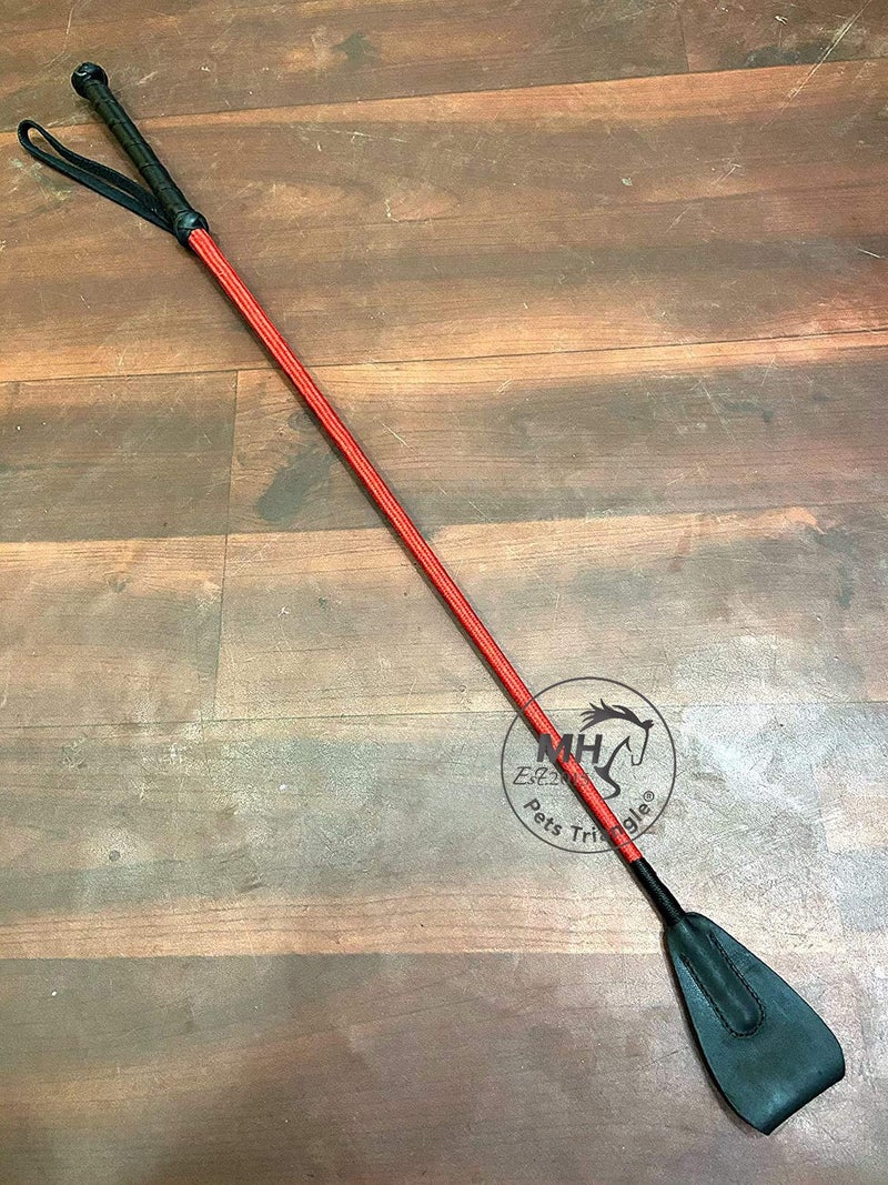 PETS TRIANGLE 27" Riding Crop Unbreakable Stick Toy and Game Whip (Red) - Image 3