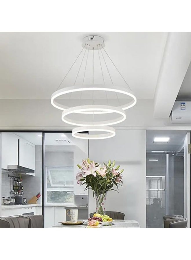 ATM Modern LED Chandelier with Remote Control, Adjustable Hanging Rings, Dimmable Ceiling Light for Living Room, Bedroom, and Dining Room  - Image 5
