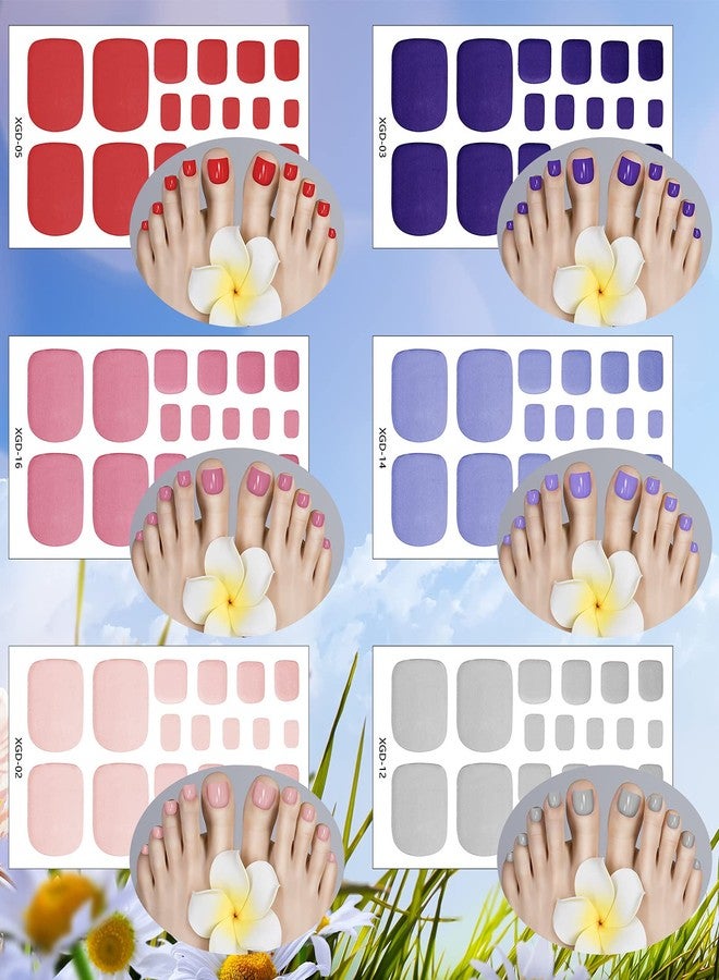 Maitys 352 Pieces 16 Sheets Toenail Polish Stickers Strips Adhesive Toe Nail Wraps Full Wraps Polish Strips DIY Manicure Decal with 2 Pieces Nail Files(Chic Color) - Image 4