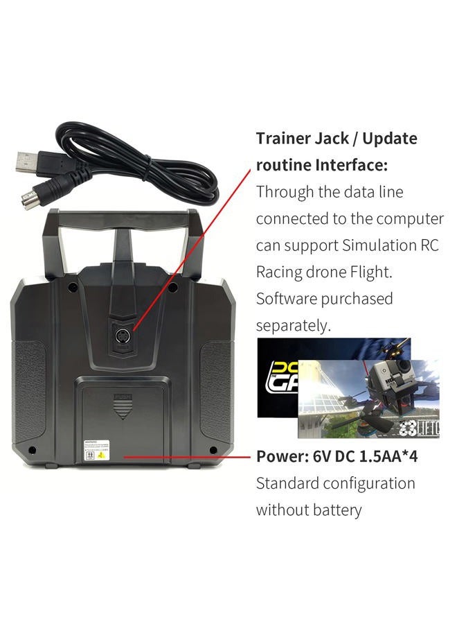 Flysky Flysky Fs-I6X 10Ch 2.4Ghz Rc Transmitter Controller with Ia6B Receiver Upgrade Cable for Rc Boat Racing Drone - Image 4