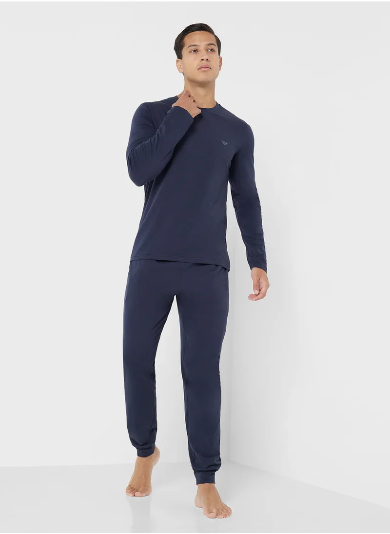 EMPORIO ARMANI LONG WITH CUFFS PYJAMA SET