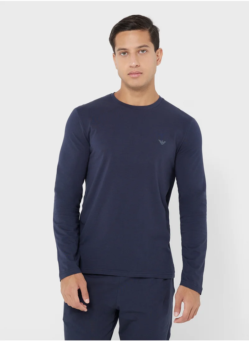 EMPORIO ARMANI LONG WITH CUFFS PYJAMA SET