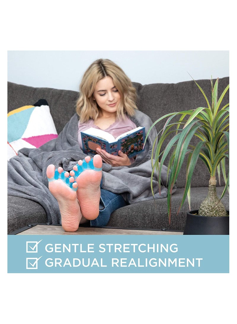 4 قطع مصحح الورم ، نقالات سيليكون لأصابع القدم لمصحح الورم ، مصحح للأظافر ، يقلل من آلام القدم وأصابع القدم - Image 4