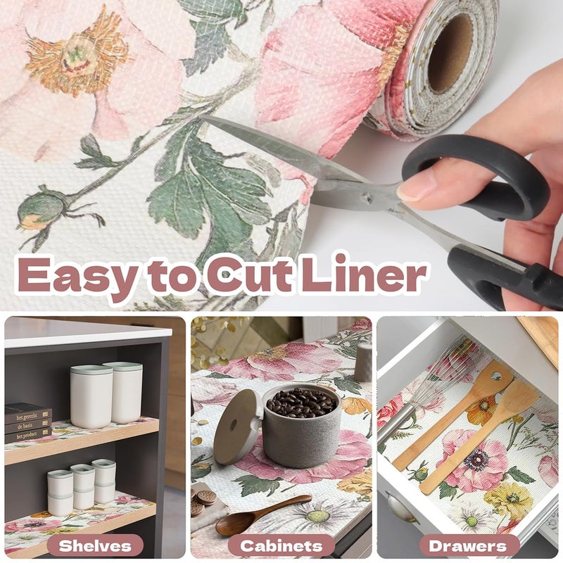 Quttisay Shelf Liner for Kitchen Cabinets Non-Adhesive,Cabinet Liner for Shelves Non Slip Drawer Liner,Waterproof Kitchen Drawer Liners,Cupboard Liners for Cabinets Easy to Clean (12In x 10FT) - Image 4