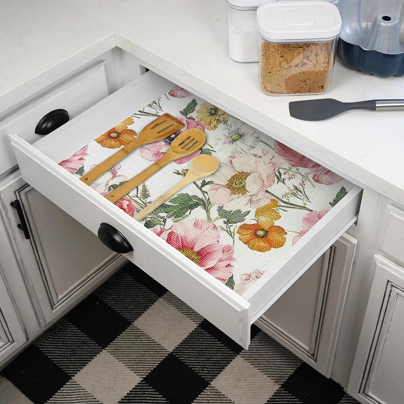 Quttisay Shelf Liner for Kitchen Cabinets Non-Adhesive,Cabinet Liner for Shelves Non Slip Drawer Liner,Waterproof Kitchen Drawer Liners,Cupboard Liners for Cabinets Easy to Clean (12In x 10FT) - Image 3