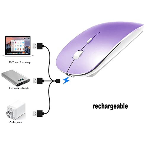 KLO Bluetooth Mouse for MacBook/Laptop/Notebook/pc/iPad/Chromebook, Wireless Mouse for MacBook Pro/AIR (Purple) - Image 5