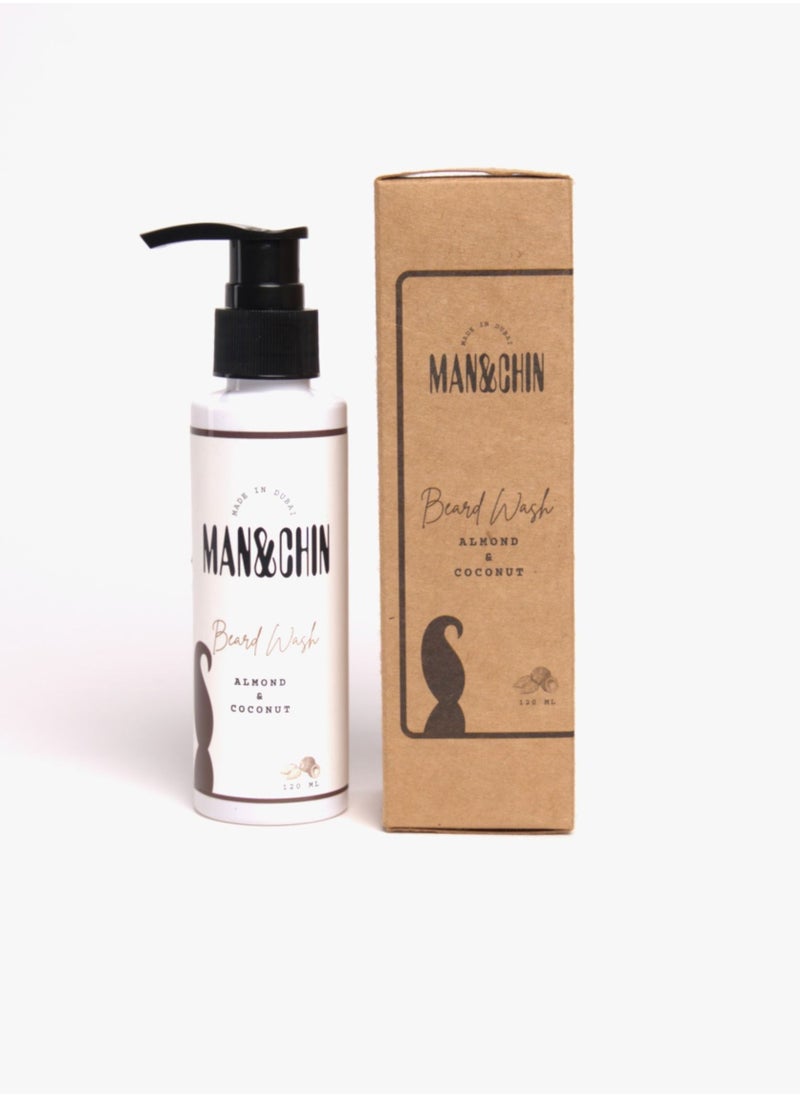 MAN&CHIN Beard Wash - Almond & Coconut  - Image 1