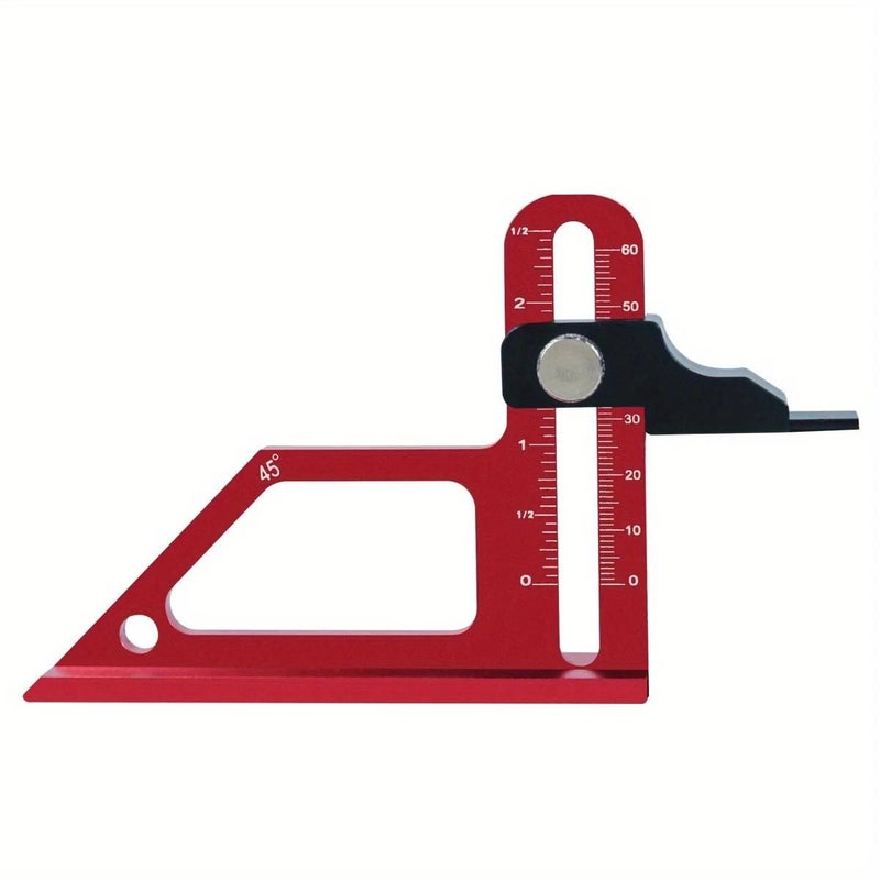 Red 2in1 Aluminum Router Depth Saw Gauge 0-60mm Metric Inch Height Measure - Image 4