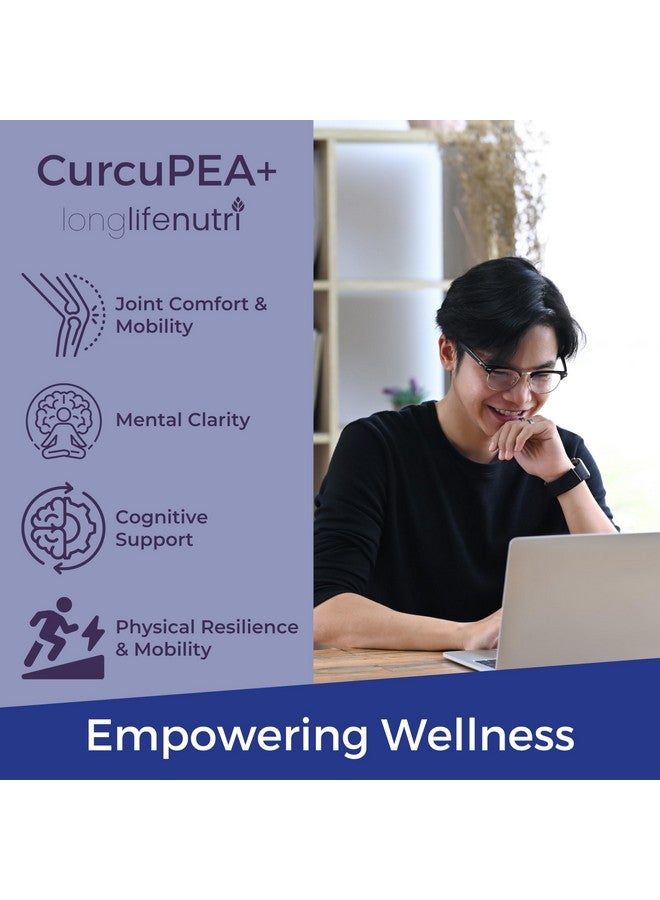 LongLifeNutri CurcuPEA+ (Palmitoylethanolamide + Turmeric Complex 600mg/1000mg) - Derived from Curcumin Longa, 180 Vegetarian Capsules, Natural Antioxidant, 3-Month Supply, GMP Certified, Vegan, Made in USA - Image 4