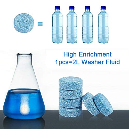 HSR Car Accessories 50PCS/1Set Car Wiper Detergent Effervescent Tablets Washer Auto Windshield Cleaner Glass Wash Cleaning Compact Concentrated Tools (50) - Image 4