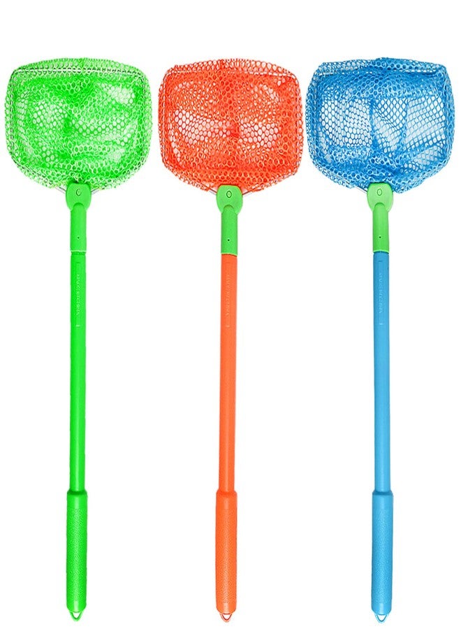 TSYAN Fishing Net, TSYAN 3 Pack Bug Net Catching Crab Insect Nets Beach Toys Floating Bait Butterflies Colorful Nets for Kids Outdoor Playing 16 inches - Image 1