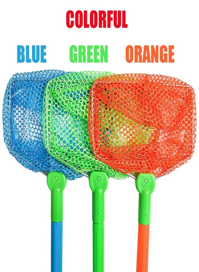 TSYAN Fishing Net, TSYAN 3 Pack Bug Net Catching Crab Insect Nets Beach Toys Floating Bait Butterflies Colorful Nets for Kids Outdoor Playing 16 inches - Image 4