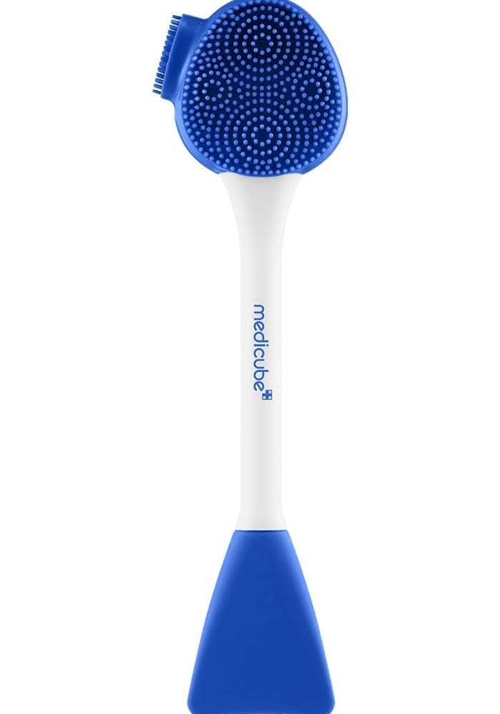 Medicube فرشاة متعددة المسام ومطبق قناع الوجه، أداة تنظيف الوجه السيليكونية الهلامية 4 في 1 لتنظيف المسام العميقة، التقشير والتدليك، فرشاة ناعمة لتطبيق القناع والتحكم في الزهم، سهلة التنظيف