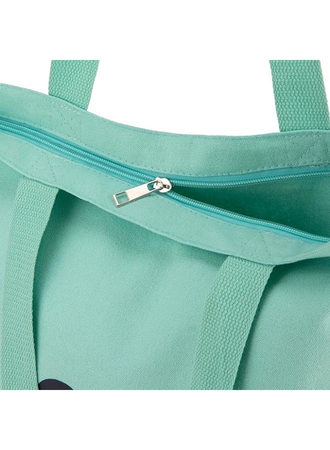 Holborn Classic Cloth Bag - Aquamarine - Zipper Cloth Bag - Image 3