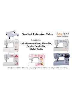 Sewfect Sewfect Sewing Machine Extension Table Suitable for Usha Allure Allure DLX Excela Excela DLX Myfab Barbie Automatic Sewing Machine Large Size 15 x 18  - Image 2