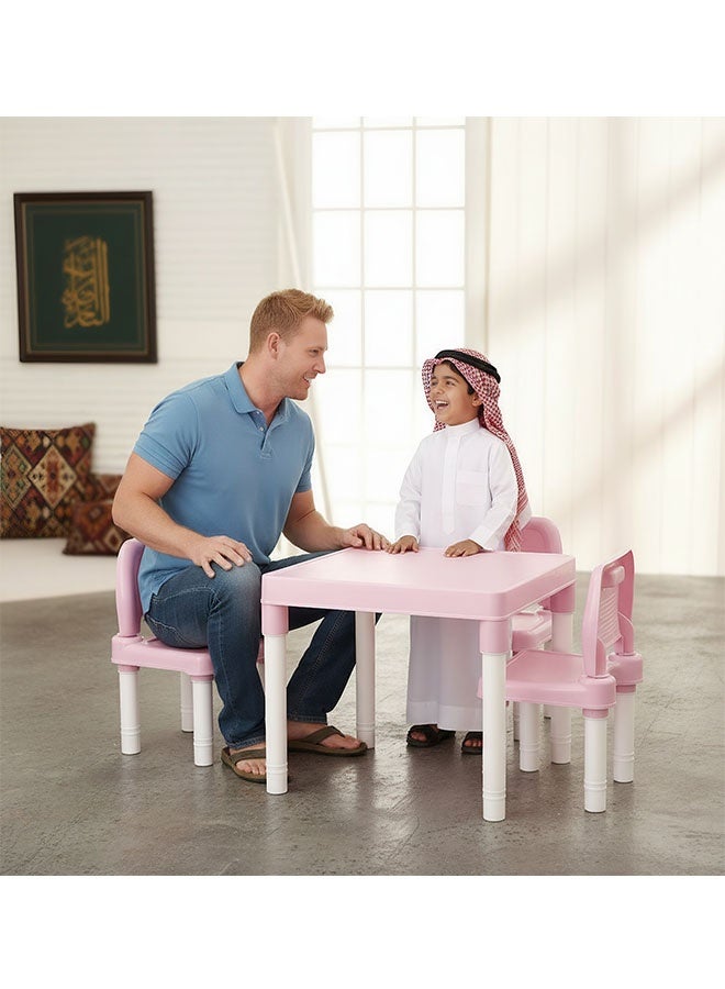 بيوينتي التعلم للأطفال ومكتب التعليم المبكر ومجموعة الكرسي، طاولة التعلم للطلاب الأكاديمية كرسي مكتب للفتاة ولد مكتب قوي وكرسي، مثالي للمنزل والمدرسة (الوردي) - Image 3