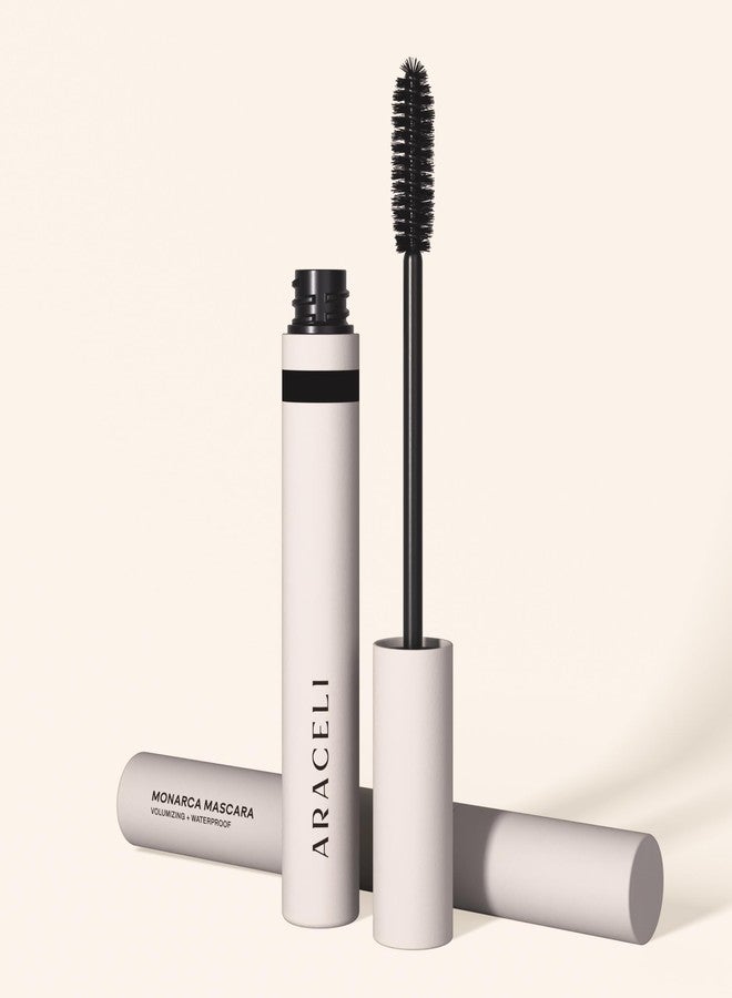 Araceli Beauty Monarca Mascara with Avocado Oil - Lengthening and Volumizing Mascara, Non-Clumping, Smudge-Proof, All-Day Wear - Natural Formula for Sensitive Eyes, Paraben-Free (Waterproof) - Image 1