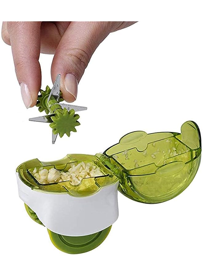 كاست ويف مفرمة الثوم اليدوية، مطحنة الثوم، مكبس الثوم، أداة مطبخ الثوم، أفضل مفرمة ثوم دوارة سهلة الاستخدام والتنظيف - Image 2