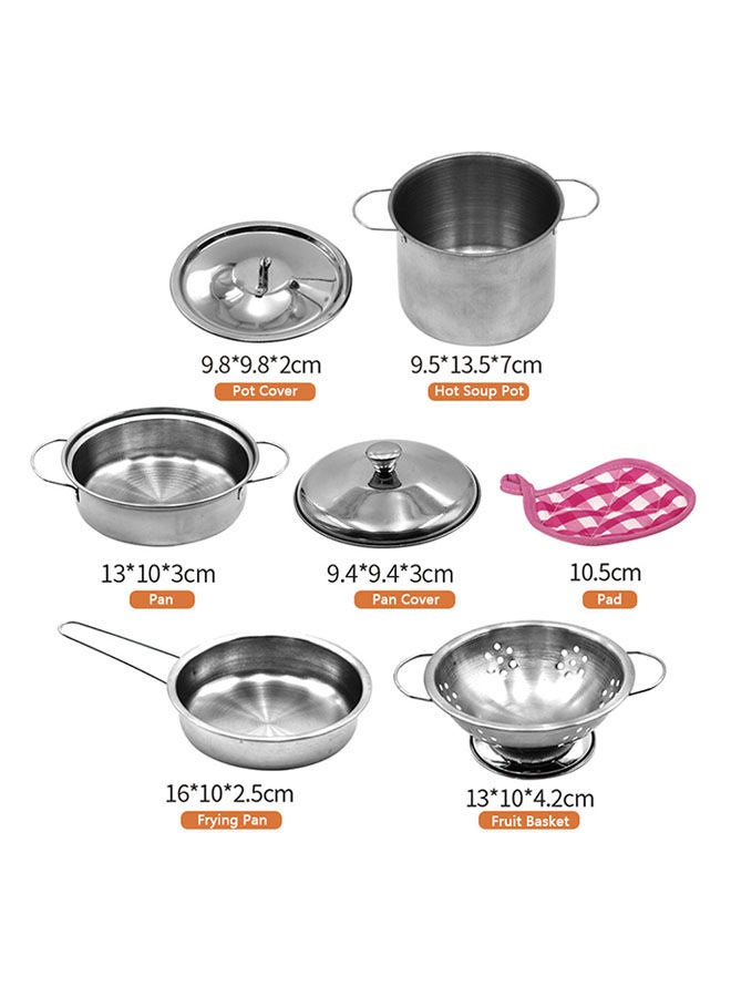 Loquat 12-Piece Stainless Steel Kitchen Toy Set - Image 5