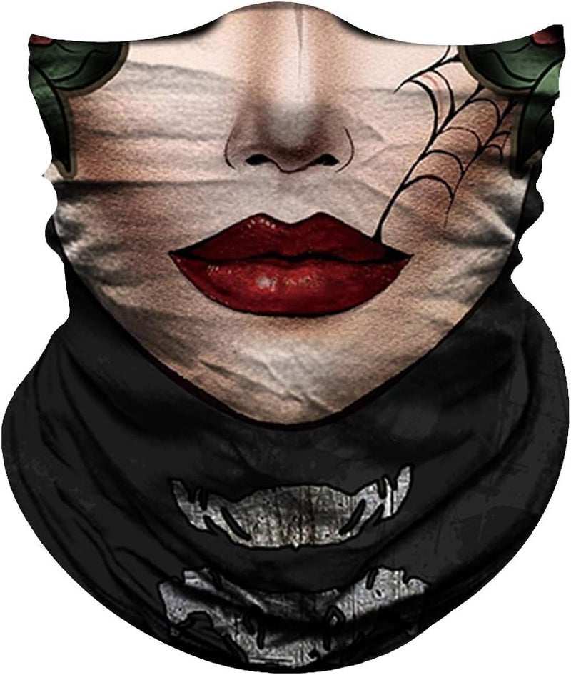 Obacle Skull Face Mask for Women Dust Wind Sun Protection Rave Festival Riding - Image 1