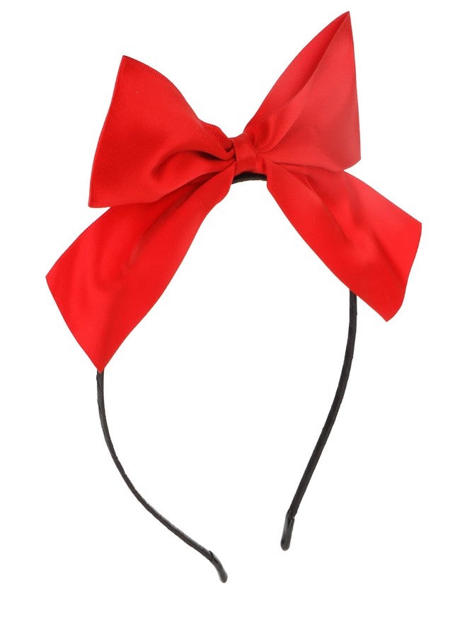 Ondder Cute Red Hair Bow Headband for Women - Perfect for Role Play, Birthday Parties, Costume Balls & Cosplay - Lightweight Hair Accessories with Adjustable Fit for All Hairstyles - Image 1