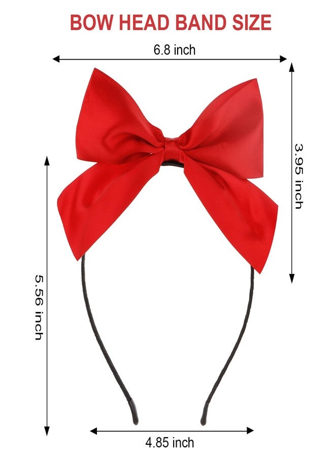 Ondder Cute Red Hair Bow Headband for Women - Perfect for Role Play, Birthday Parties, Costume Balls & Cosplay - Lightweight Hair Accessories with Adjustable Fit for All Hairstyles - Image 2