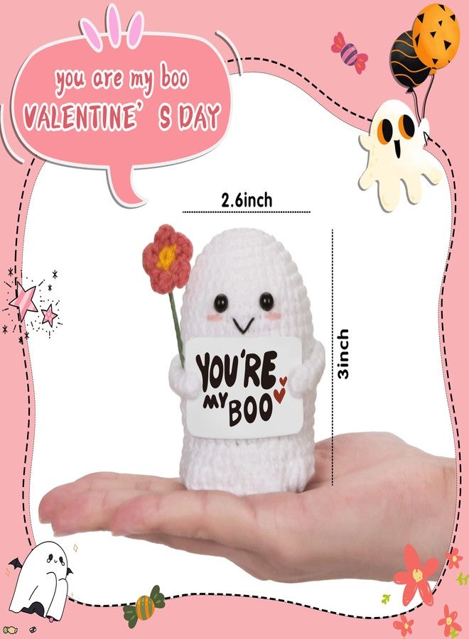Frabaca You're My Boo - Funny & Romantic Handmade Crochet Ghost Plush Gift for for Girlfriend, Boyfriend, Couples, Her, Him, Friends, Halloween Decor, Valentine, Birthday, Christmas Stocking Stuffer - Image 2