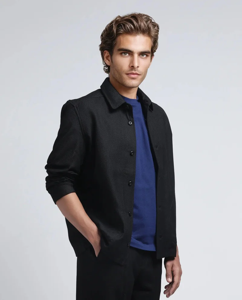 Rare Rabbit Men's Relaxed Fit Plain Jacket