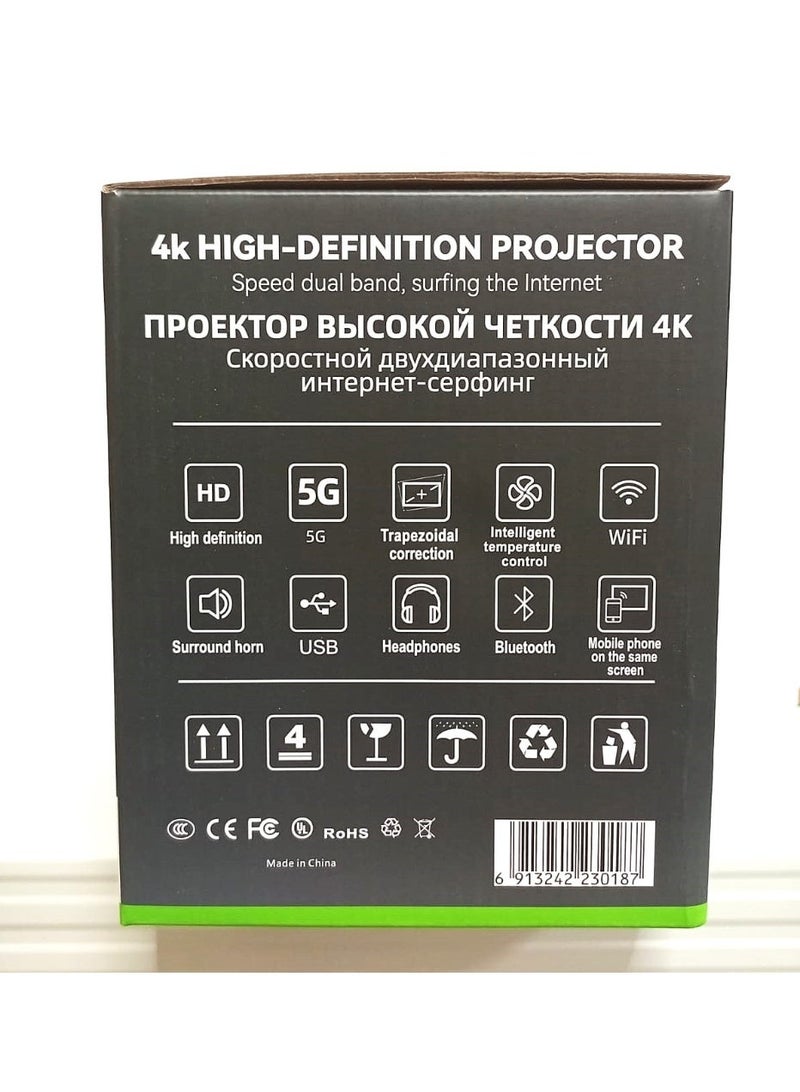 Smartberry HT29 Mini Smart Projector – 4K Supported, Wi-Fi & Bluetooth, Portable Home Theater Projector - Image 5