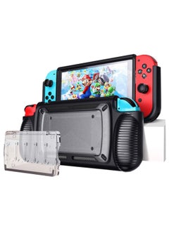 SYOSI Protective Case for Nintendo Switch Dockable 7 Storage Slots for Game Cards and Compact Multi Angle Holder Play Stand for Nintendo Switch Grip Cover  - Image 5