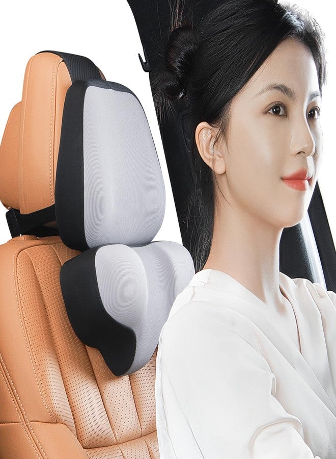 BEBAS Car Headrest Pillow Adjustable Neck Support Cushion for Neck Pain Relief Soft high Resilience Memory Foam Filling Breathable Removable Cover & Ergonomic Design Travel Car Neck Pillow 1PC - Image 1