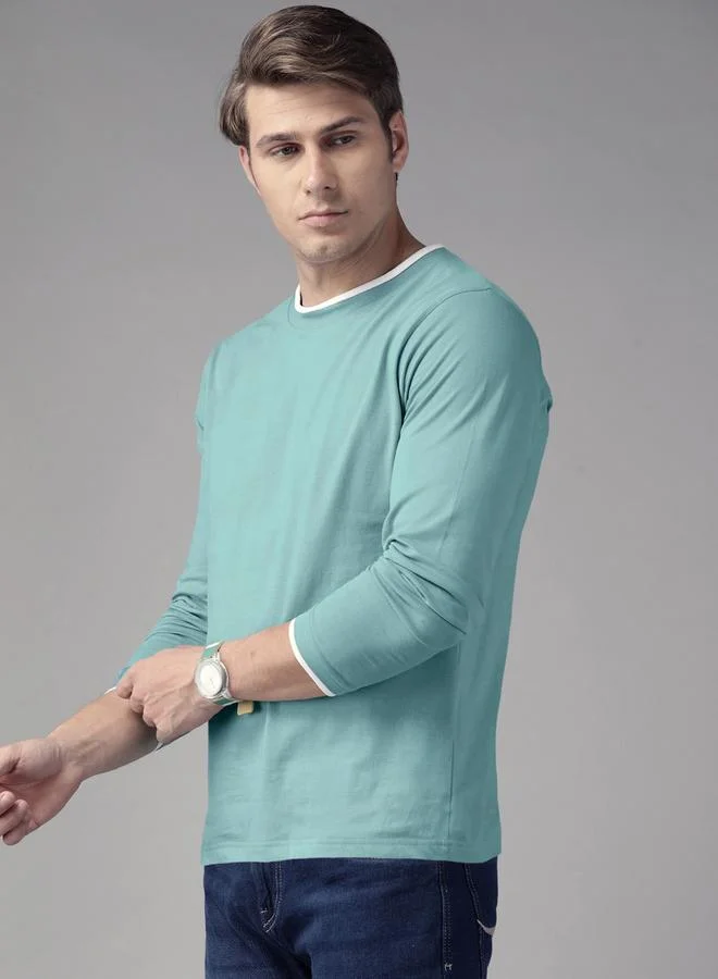 Take Two  Men Turquoise Long Sleeve T-Shirt By The Dry State for Men | Best Price UAE