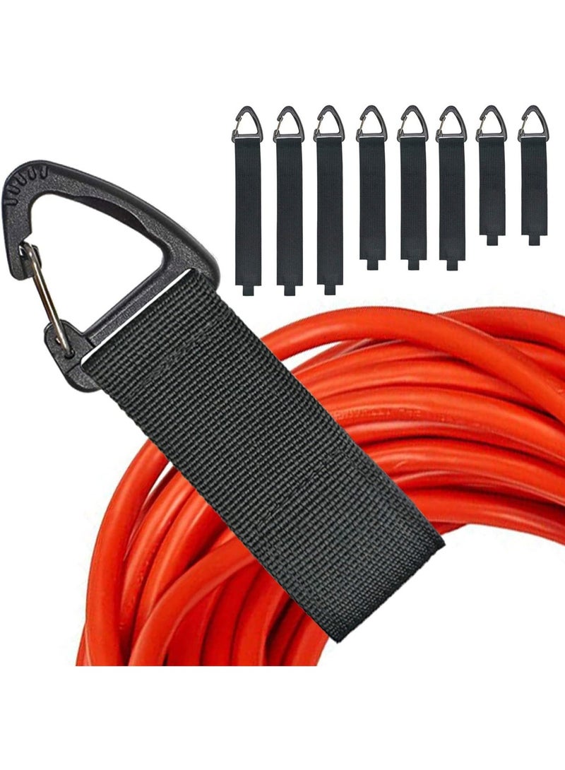 Extension Cord Holder(Assorted 8 Pack), Extension Cord Organizer for Organization and Storage, Heavy Duty Storage Straps for Cables, Hoses and Ropes, with Triangle Buckle for Hanging - Image 1