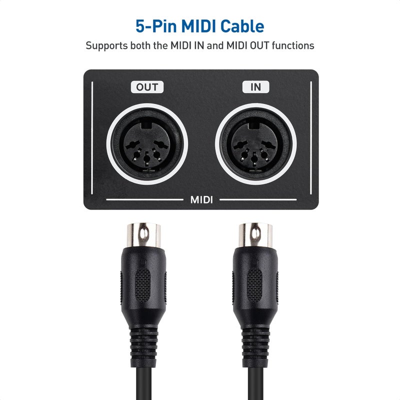 Cable Matters كابل ماترز 2-باك كابل MIDI 5 دبوس، كابل MIDI 5 دبوس - 6 أقدام - Image 2