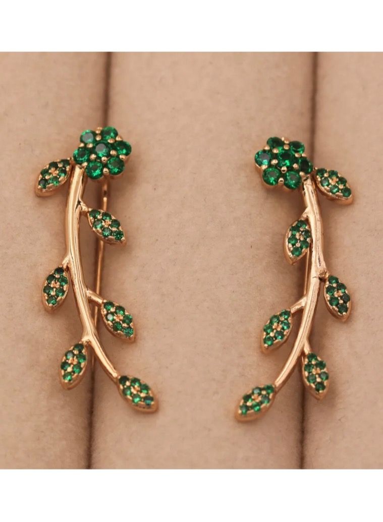 Dangle Charms Elegant & High Quality 18k Gold Plated Earrings For Women - Image 4