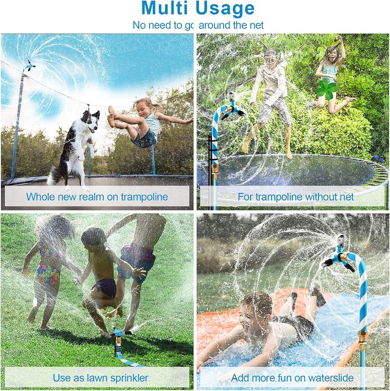 Vantic Trampoline Sprinkler, Net Friendly Water Sprinkler for Kids, 360° Rotating Sprinkler for Trampoline, 5 Minutes Quick Setup Trampoline Accessories (Blue) - Image 5