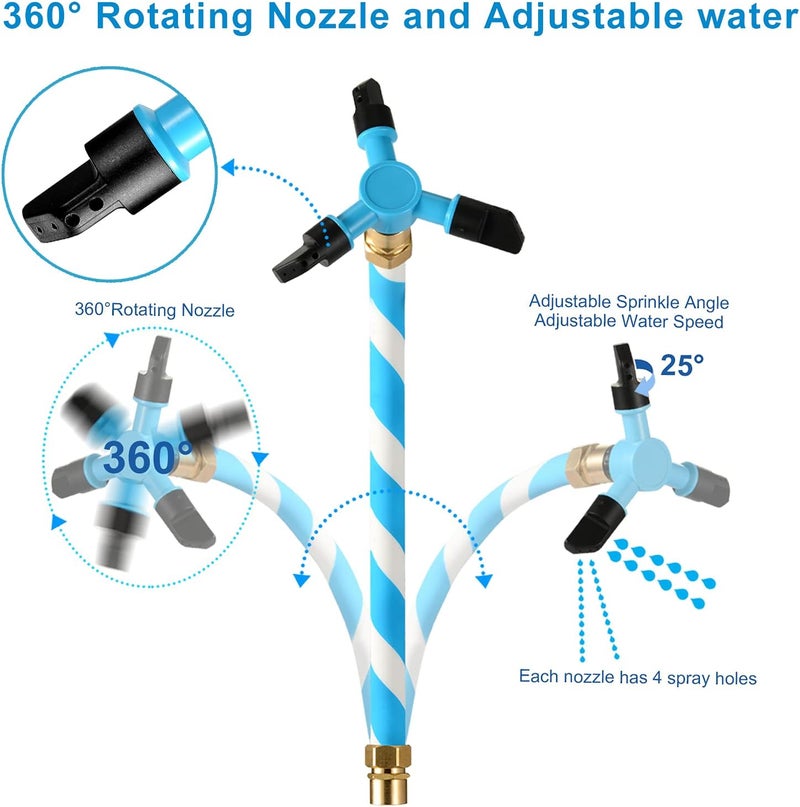 Vantic Trampoline Sprinkler, Net Friendly Water Sprinkler for Kids, 360° Rotating Sprinkler for Trampoline, 5 Minutes Quick Setup Trampoline Accessories (Blue) - Image 4