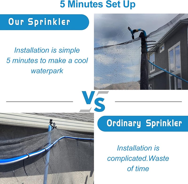 Vantic Trampoline Sprinkler, Net Friendly Water Sprinkler for Kids, 360° Rotating Sprinkler for Trampoline, 5 Minutes Quick Setup Trampoline Accessories (Blue) - Image 2