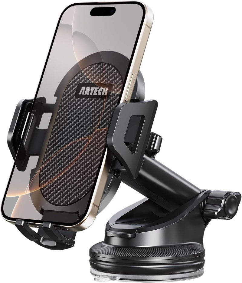 Arteck Universal Car Mount for Windshield and Dashboard - 360° Rotation Mobile Phone Holder - Image 1