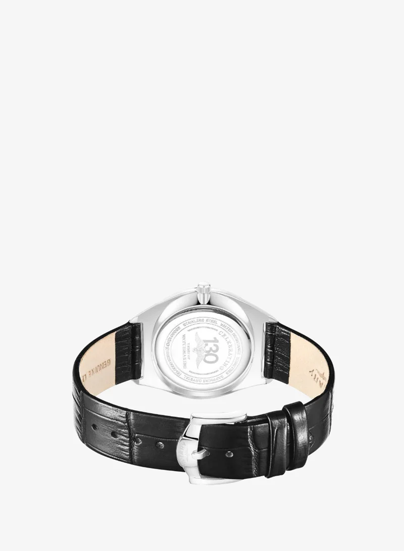Rotary  Rotary Men's Ultra SlimStainless Steel Black Leather Strap Watch - GS08010/01 for Men | Best Price UAE