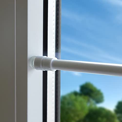 TYRON TYRON TYRON 4Pcs Thin Spring Tension Rod 9-12.5 Inches, 3/8 in. Diameter, Mini Small Adjustable Tension Curtain Rod No Drill, Window Sash Tension Rods (White) - Image 5