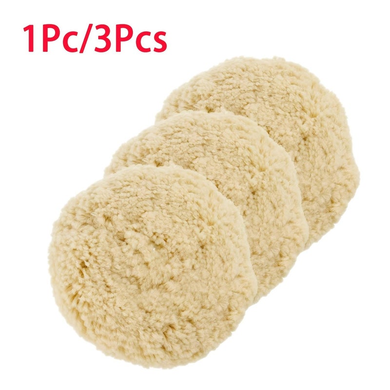 3Pcs 8 Inch Single Sided Auto Detailing Polishing Wheels Self Adhesive Heavy Duty Waxing And Buffing Pads - Image 1