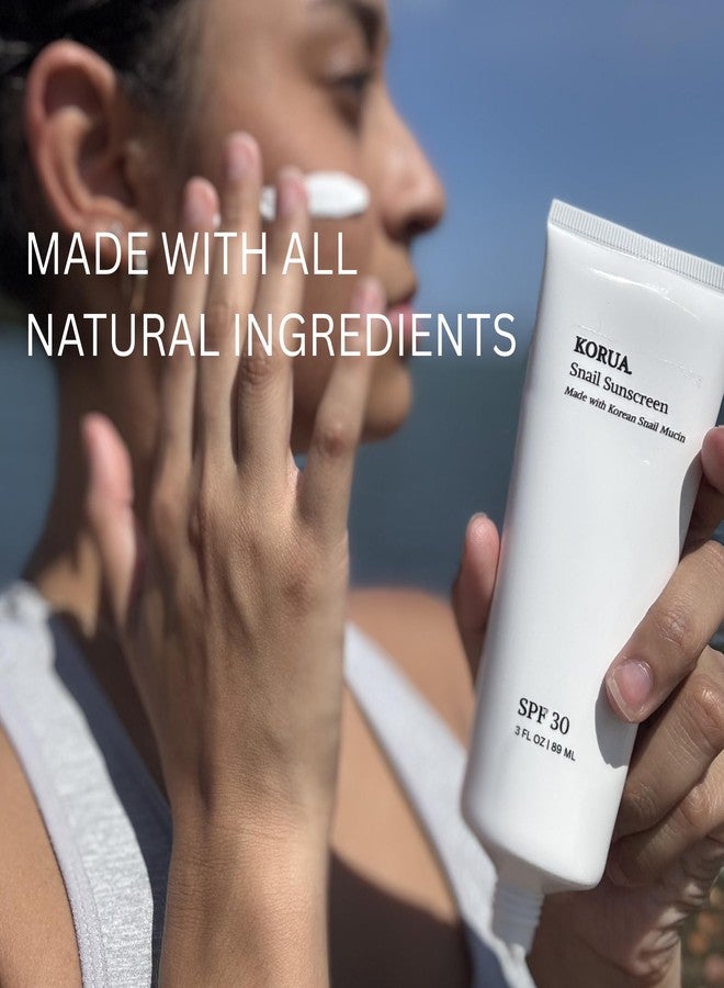 Korua Snail Mucin Sunscreen SPF 30 Made with Korean Snail Mucin and all Natural Ingredients - Image 4