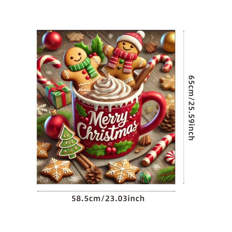 Christmas Gingerbread Dishwasher Magnet Snowflake Candy Pine Cone Durable Vinyl - Image 2